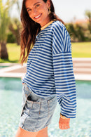 ISIA Bleu Marine/Jaune - Top Oversize