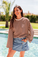 ISIA Chocolat/Écru - Top Oversize