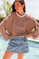 ISIA Chocolat/Écru - Top Oversize