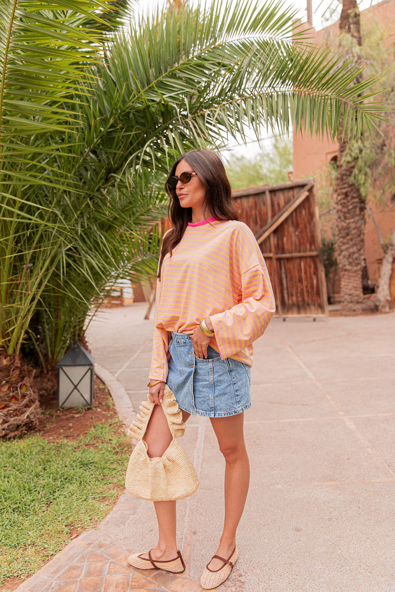 ISIA Jaune/Rose - Top Oversize