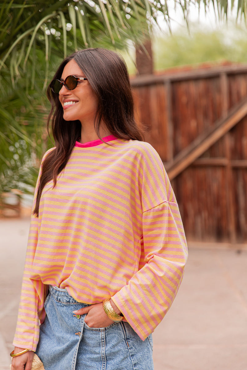 ISIA Jaune/Rose - Top Oversize
