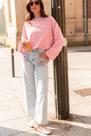 ISIA Bleu/Rose - Top Oversize