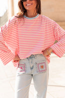 ISIA Bleu/Rose - Top Oversize