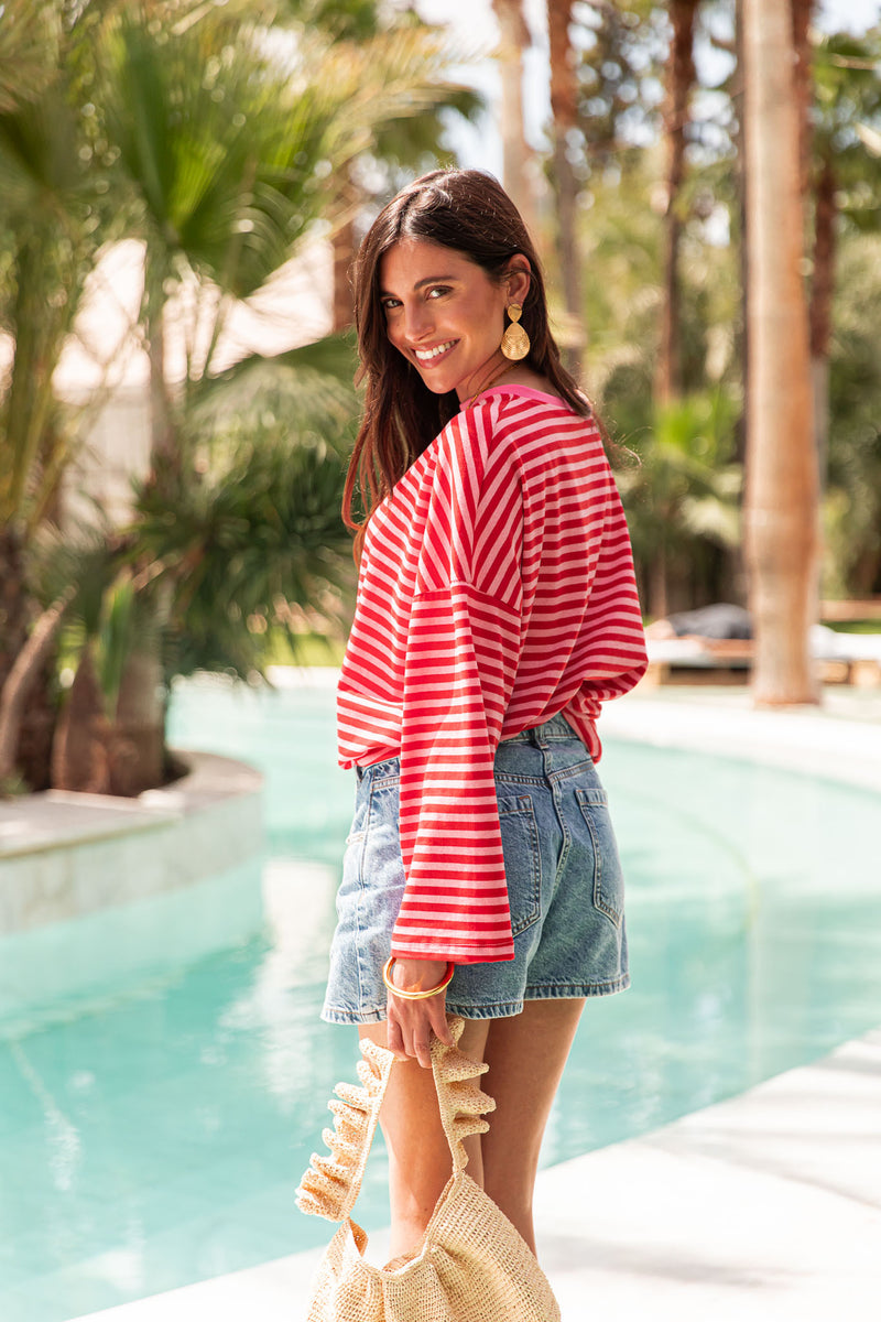 ISIA Rouge/Rose - Top Oversize