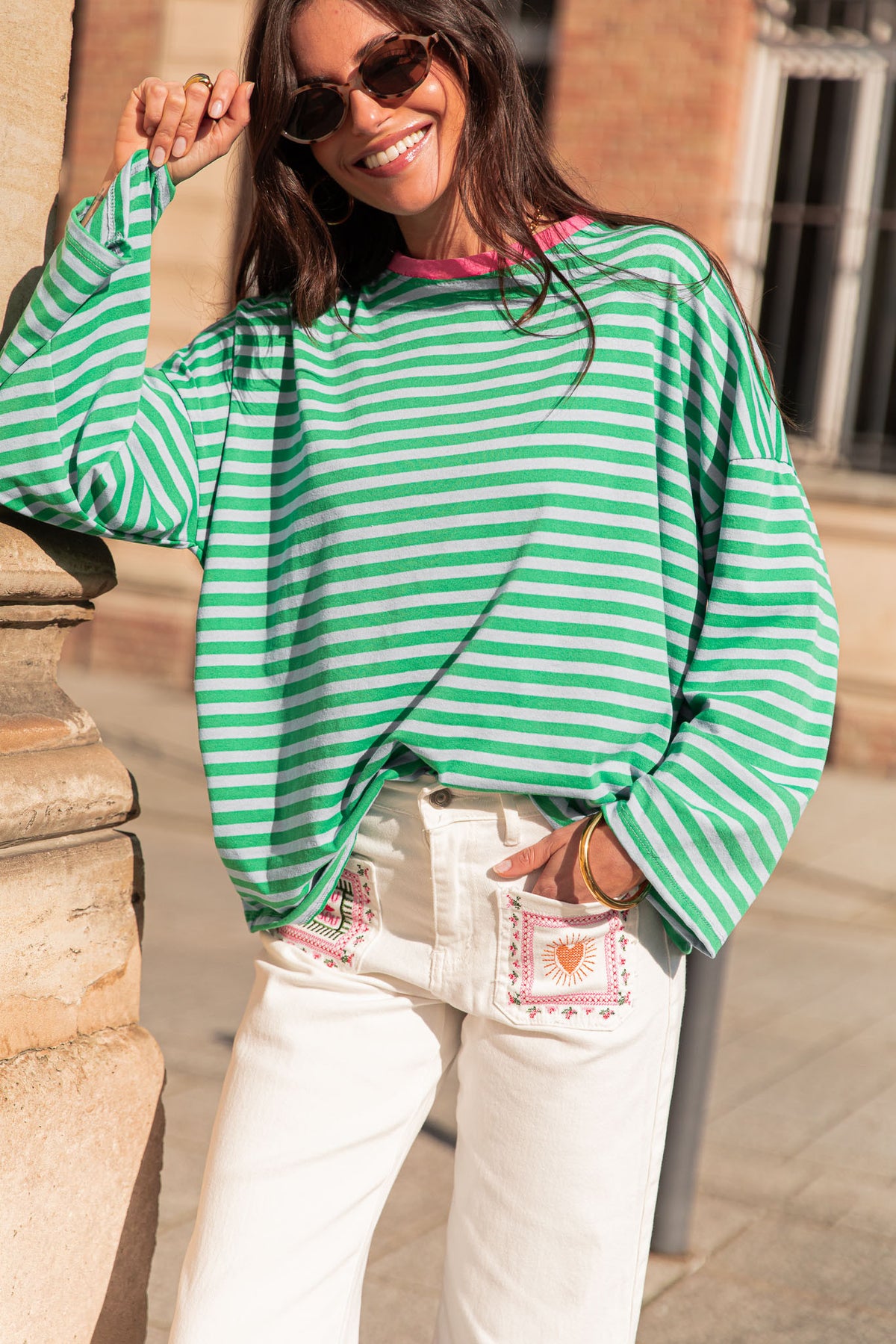 ISIA Vert/Rose - Top Oversize