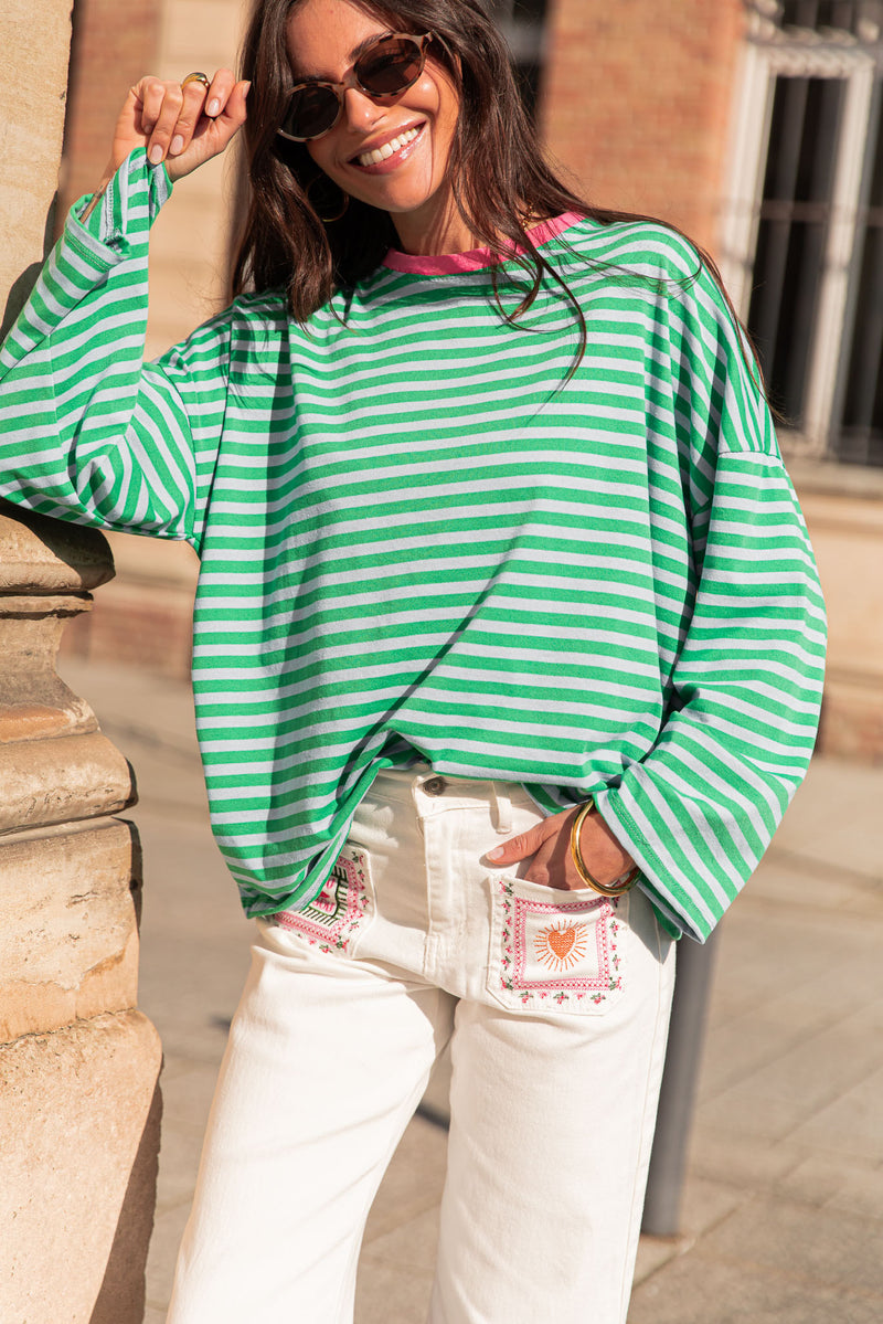 ISIA Vert/Rose - Top Oversize