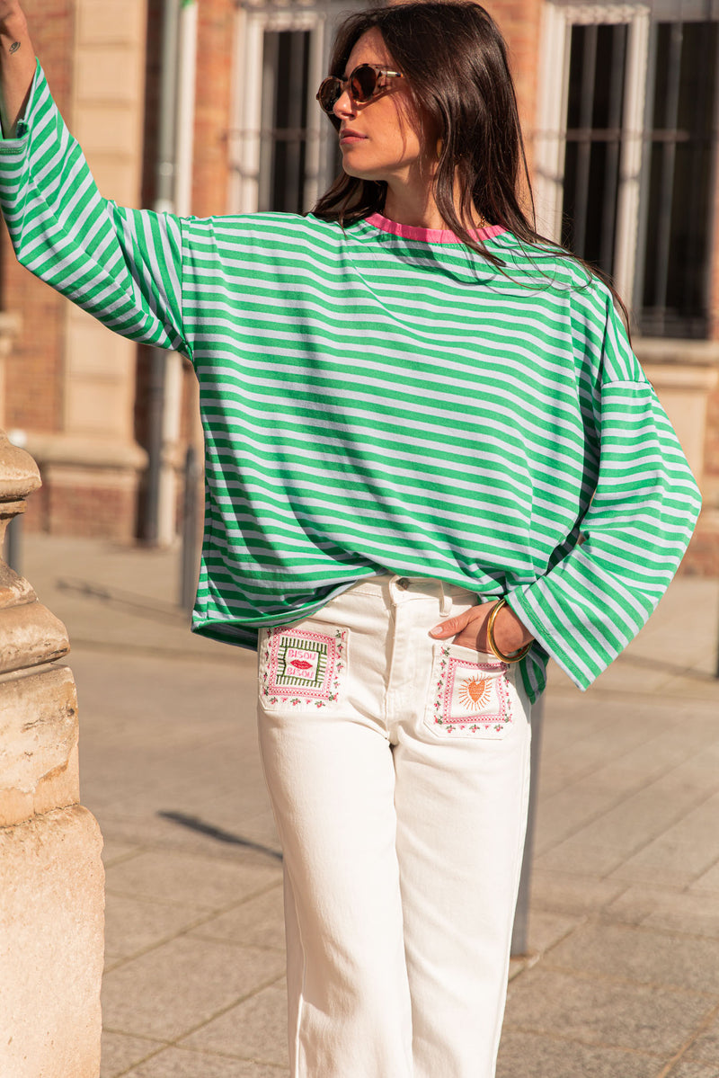 ISIA Vert/Rose - Top Oversize