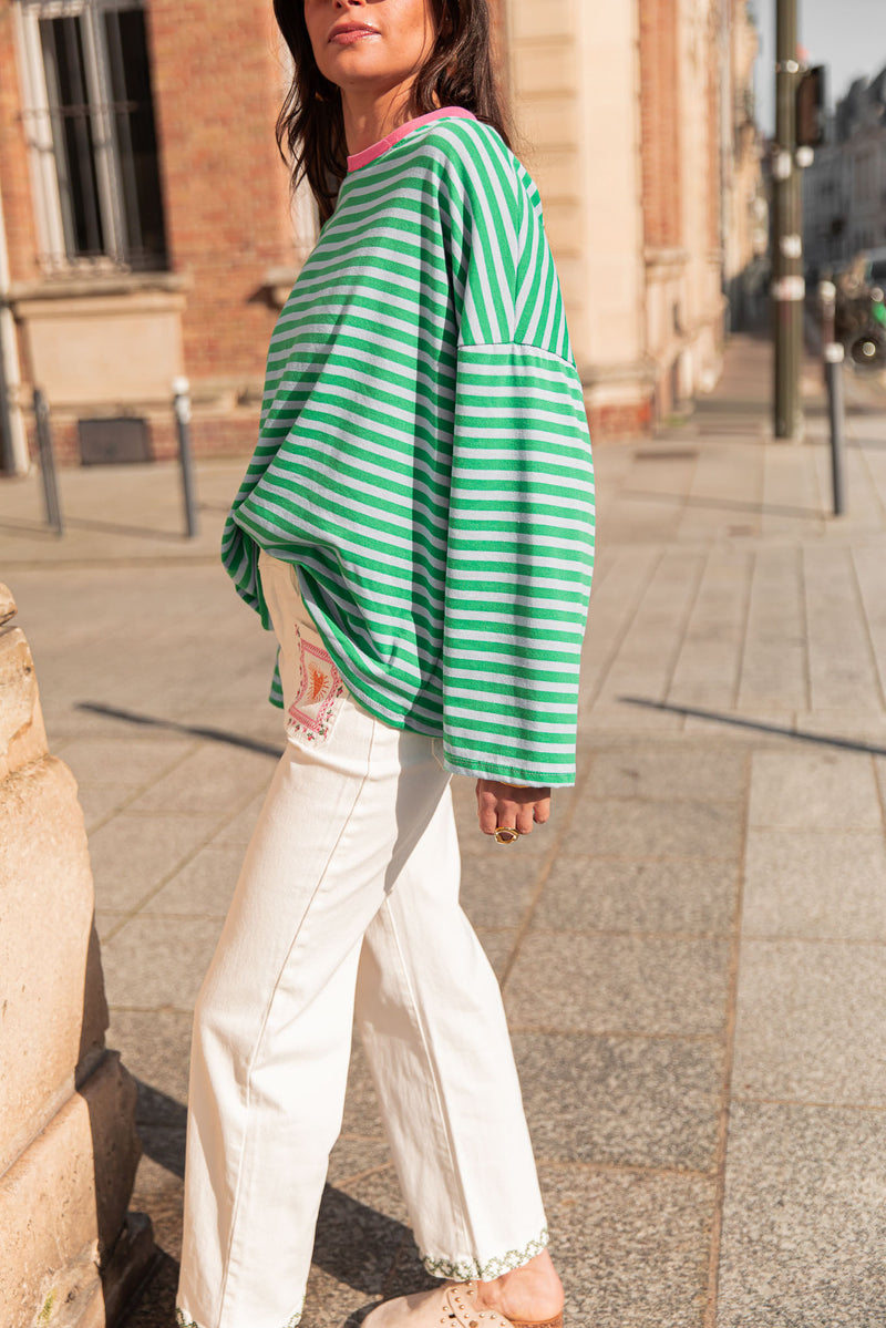 ISIA Vert/Rose - Top Oversize