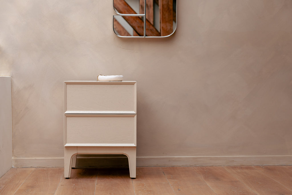 June - Bedside Table - Solid Oak - Beige