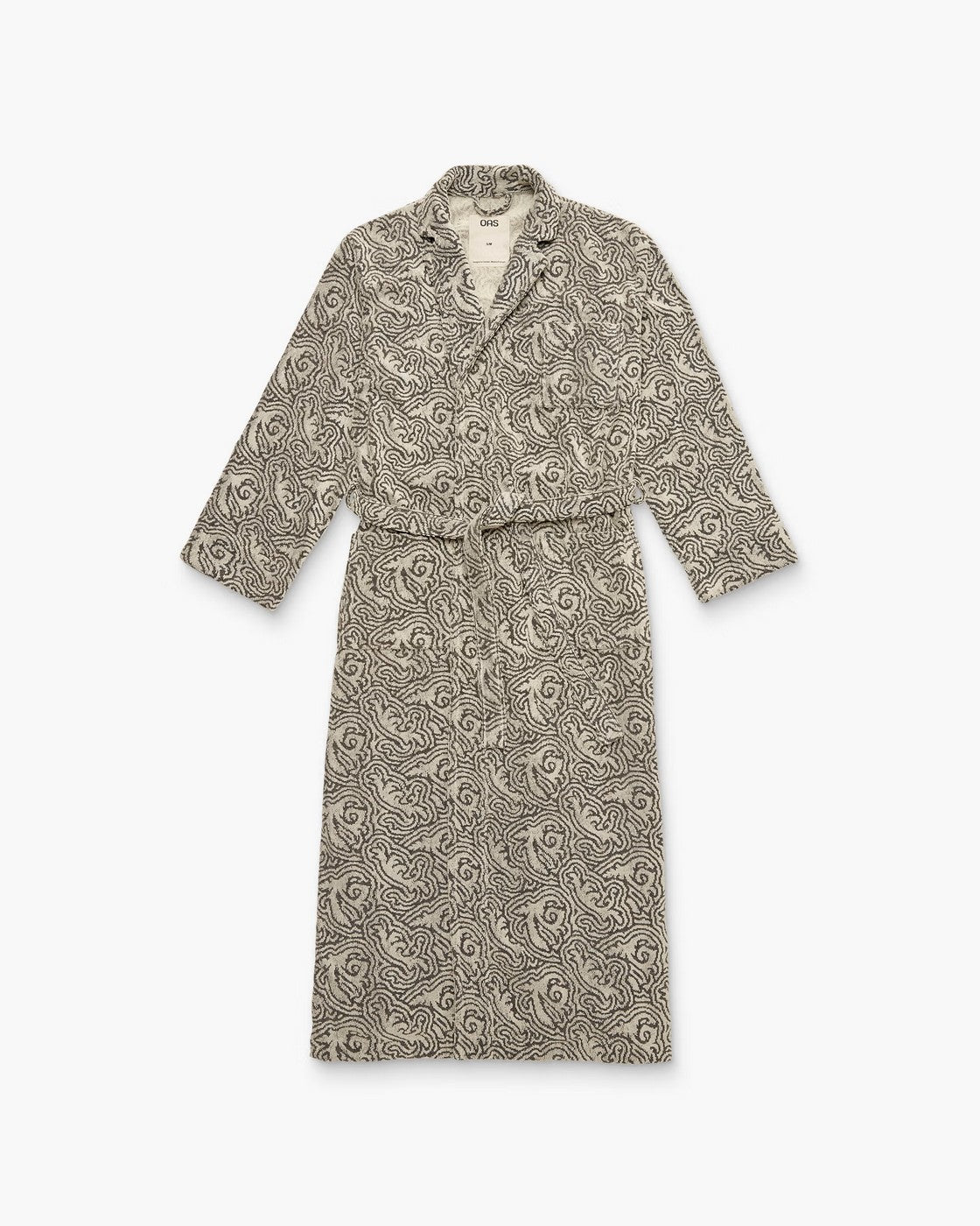 Ivory Squiggle Long Robe - Offwhite