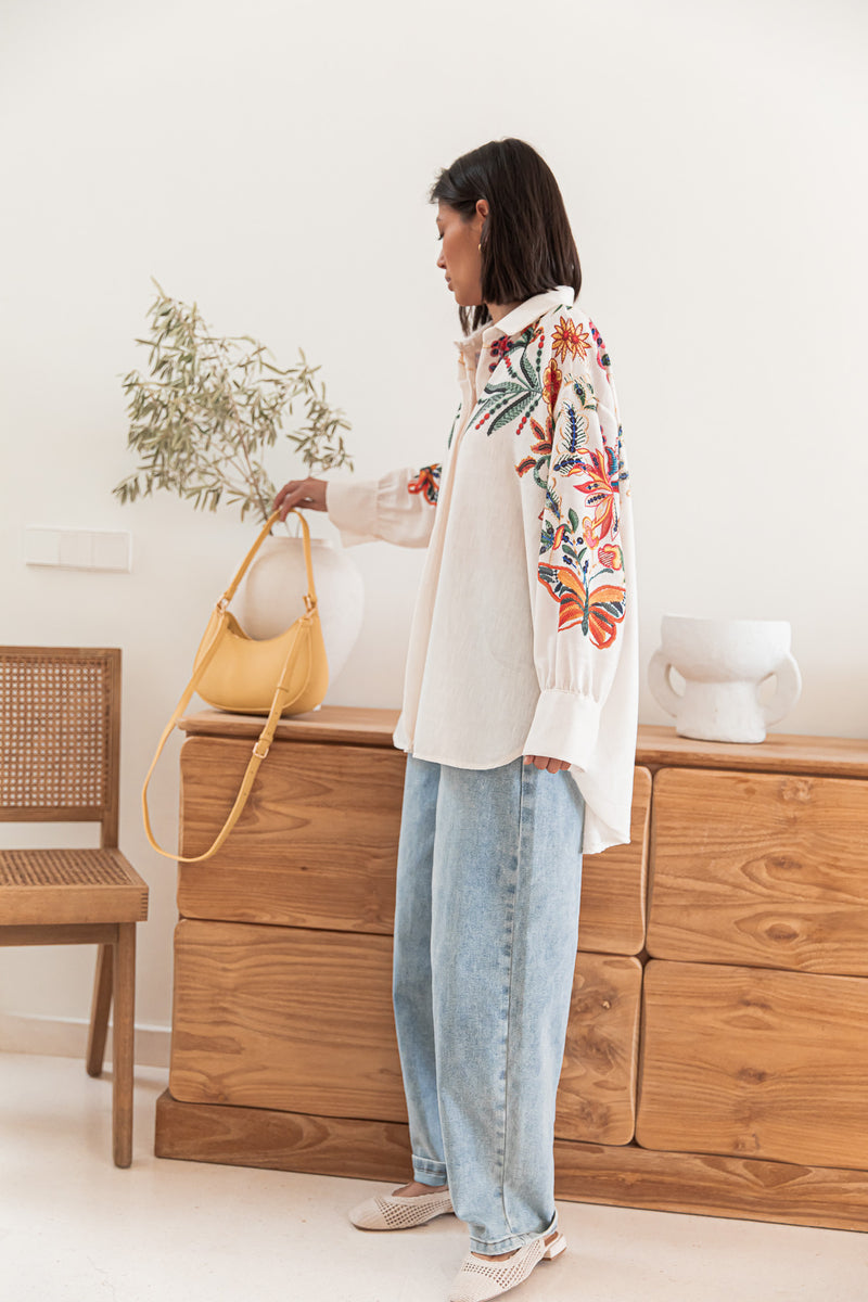 IVY Blanche - Chemise Motifs