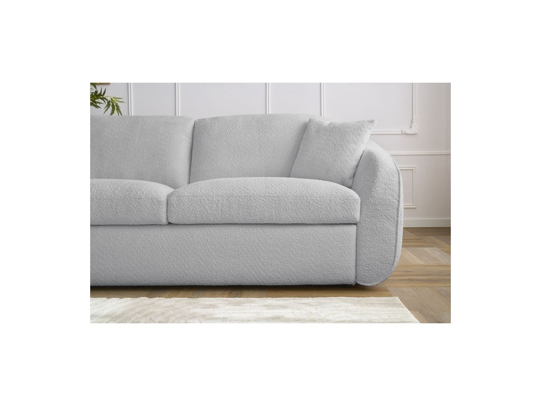 Cezanne - Straight Sofa Bed with Express Opening - Bouclé Fabric