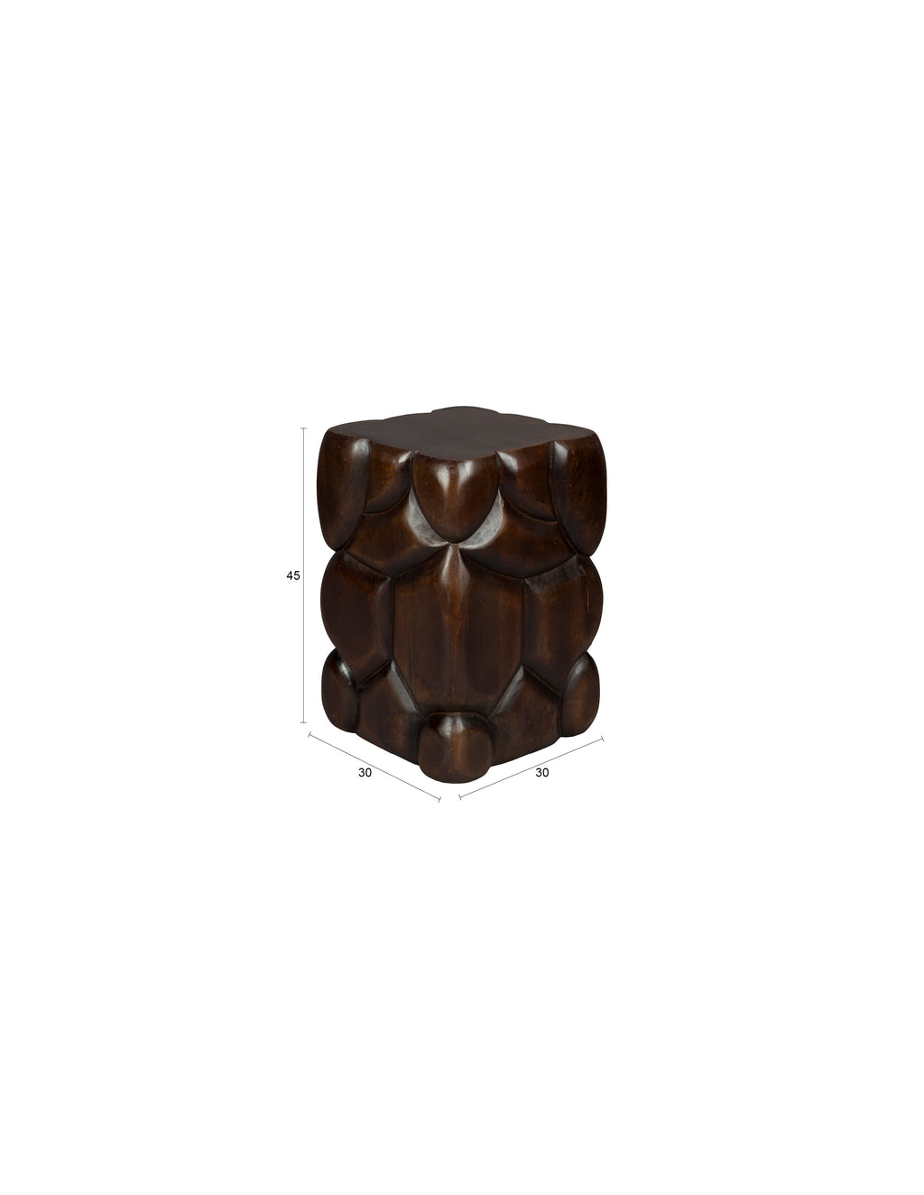 Brooklyn - Stool - Mango wood - Walnut/Brown