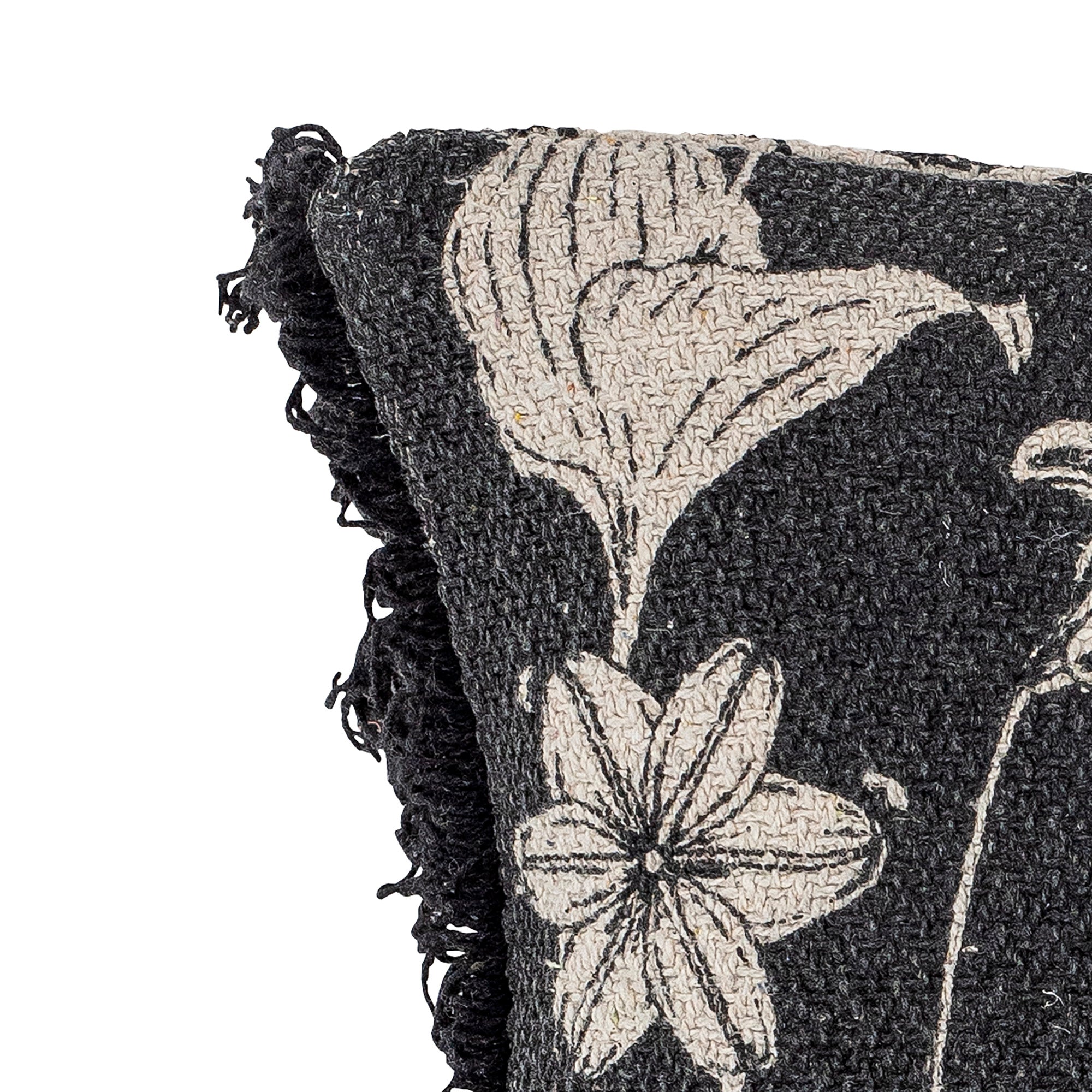 Mali - Cushion - Black - Recycled Cotton