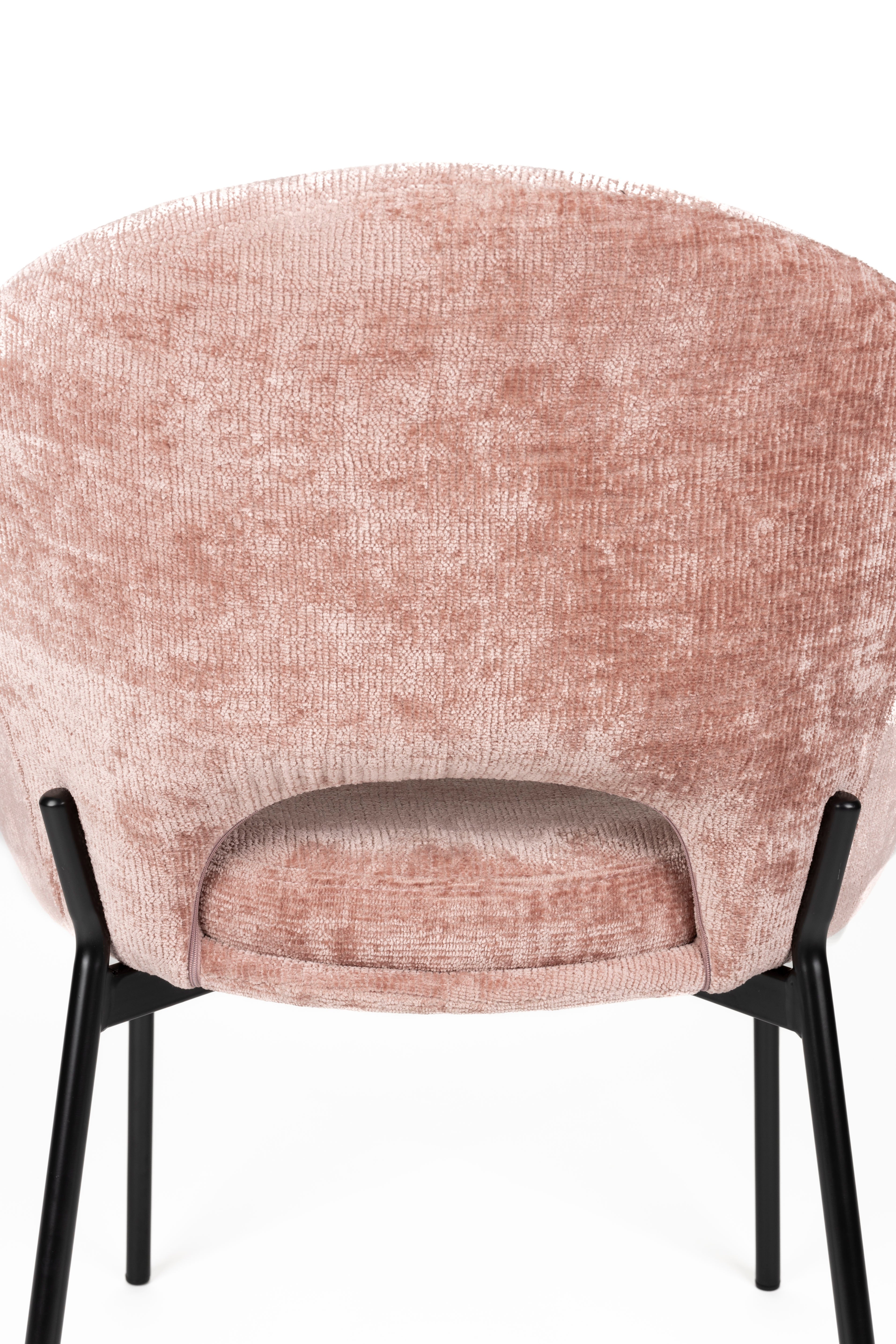 Dando - Dining Room Chair - Polyester - Old Pink