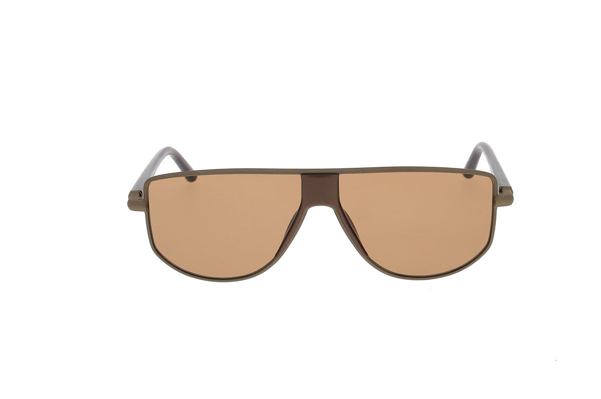 Luxury Eyewear – Lunettes De Soleil - Jacquemus, lunettes de soleil marron, vue de face, sur fond blanc