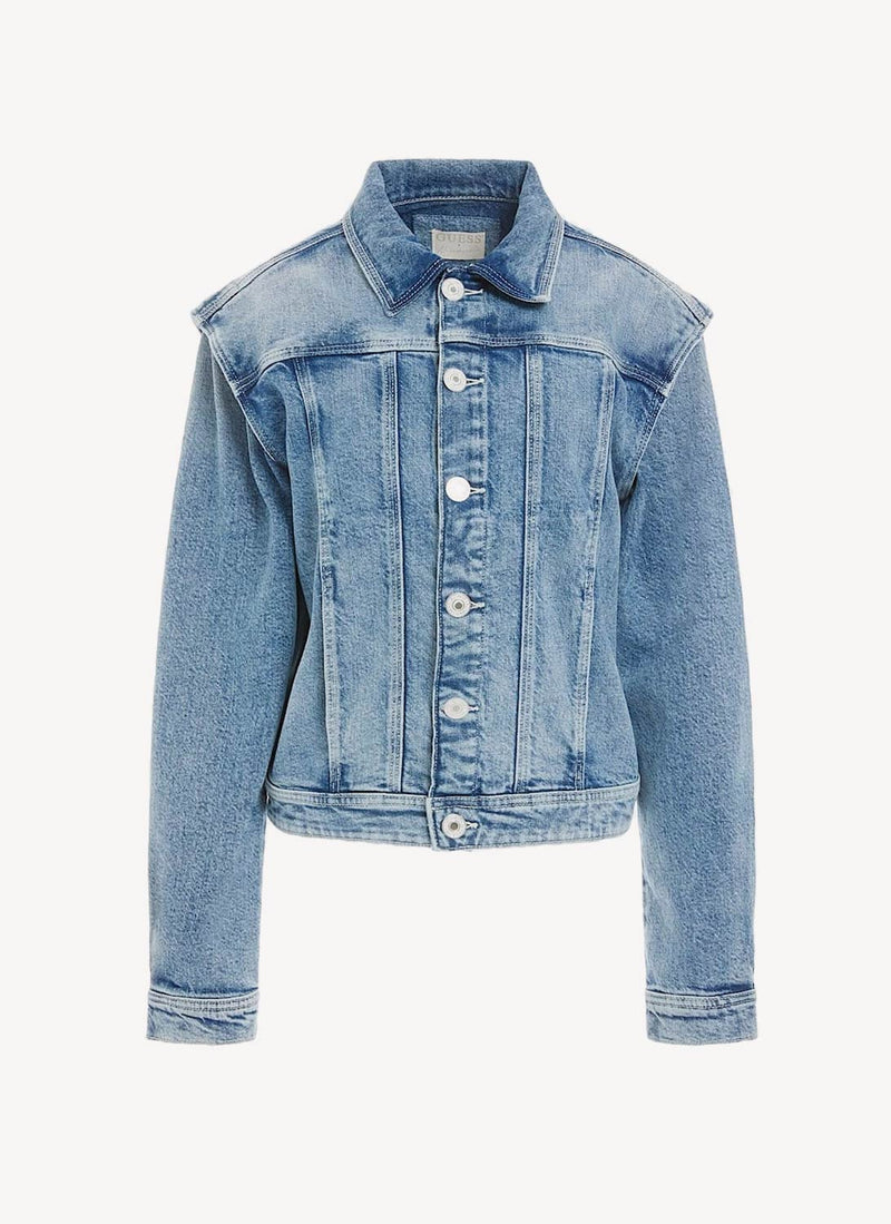 Guess - Veste En Jean Structurée - Marble. Wash. - Femme