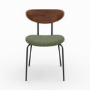 Chaise Jade en velours côtelé vert kaki (lot de 2)