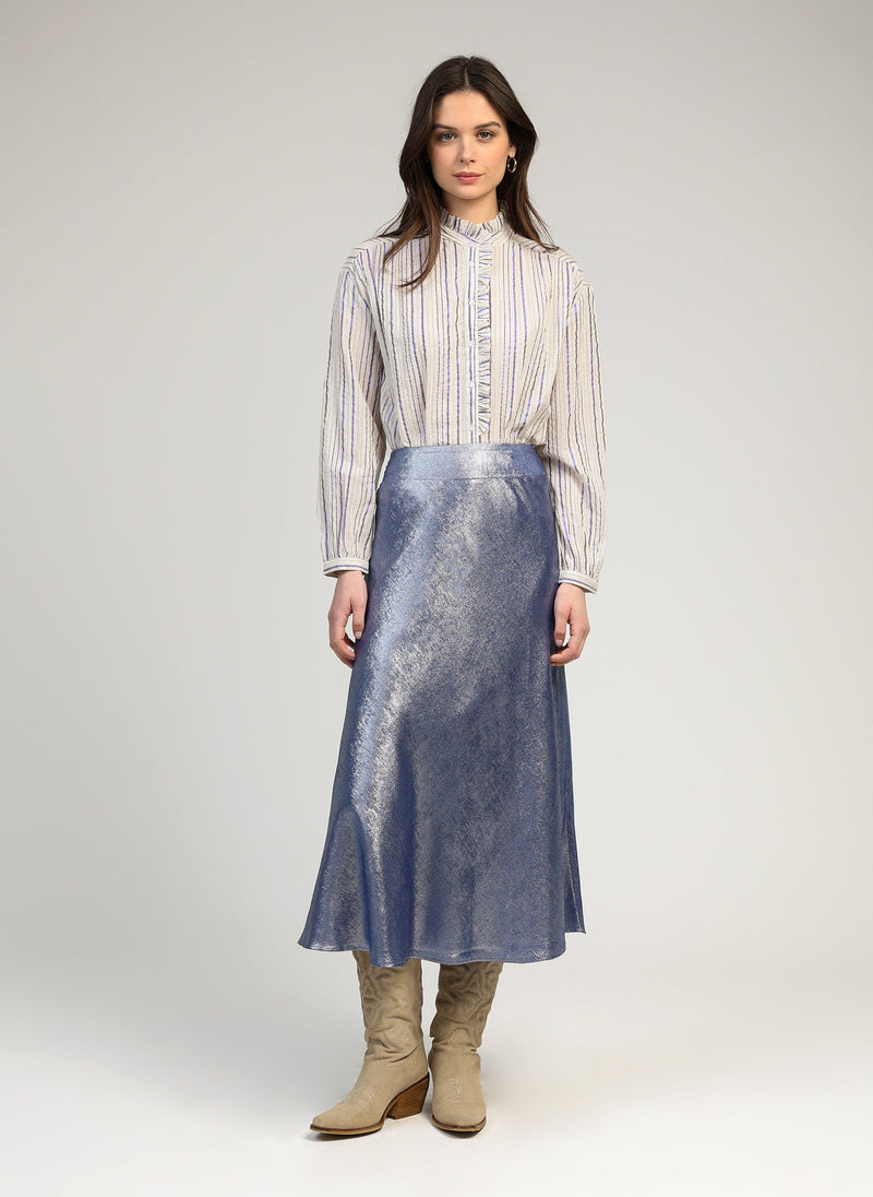 Janyma Blue Midi Skirt