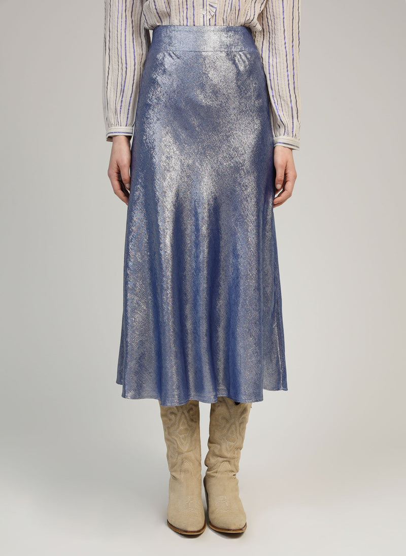 Janyma Blue Midi Skirt