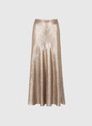 Janyma Gold Midi Skirt