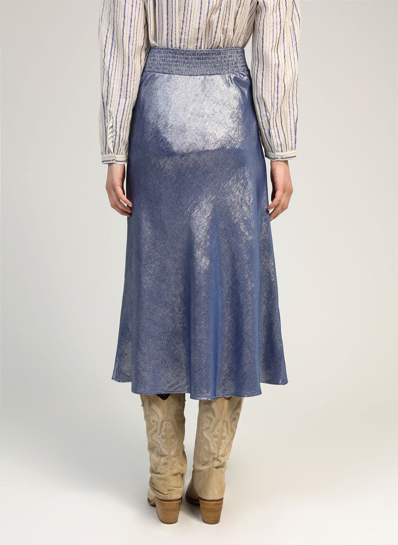 Janyma Blue Midi Skirt