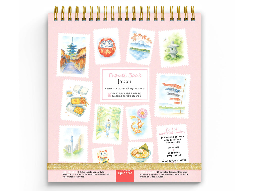 Travel Book - Watercolor Notebook - Japan Theme