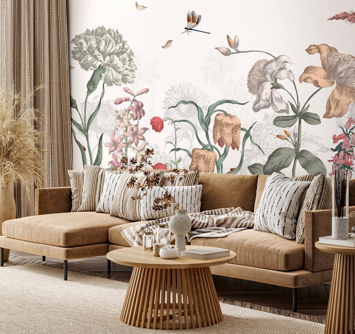 English Garden Mural - Spring Green