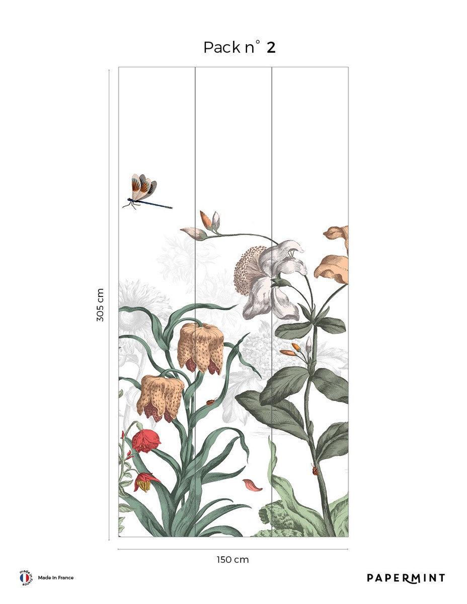 English Garden Mural - Spring Green