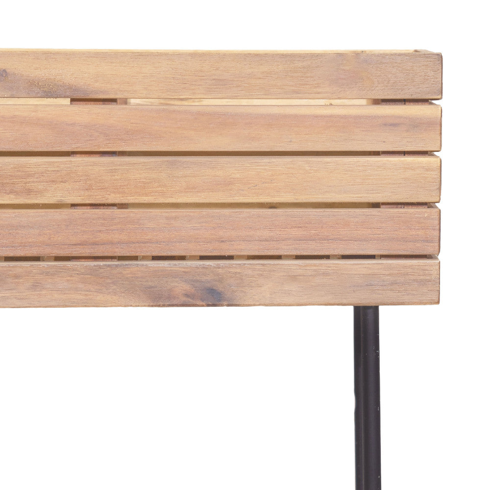Kora - Planter - Wood and Metal - Light Wood