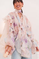JASMÉE Lilas - Blouse À Volants