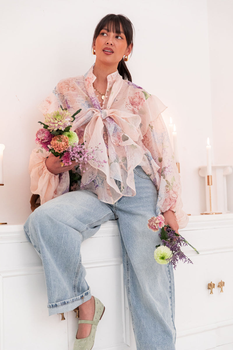 JASMÉE Lilas - Blouse À Volants