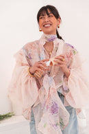JASMÉE Lilas - Blouse À Volants