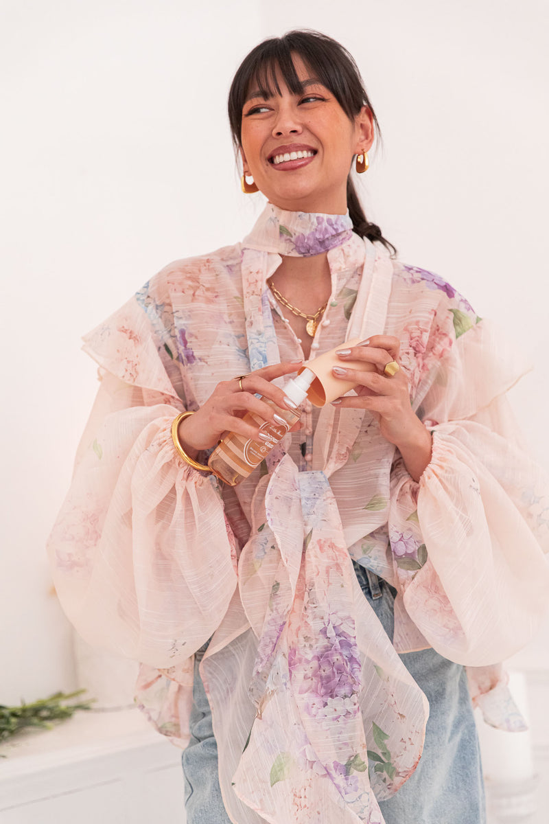 JASMÉE Lilas - Blouse À Volants