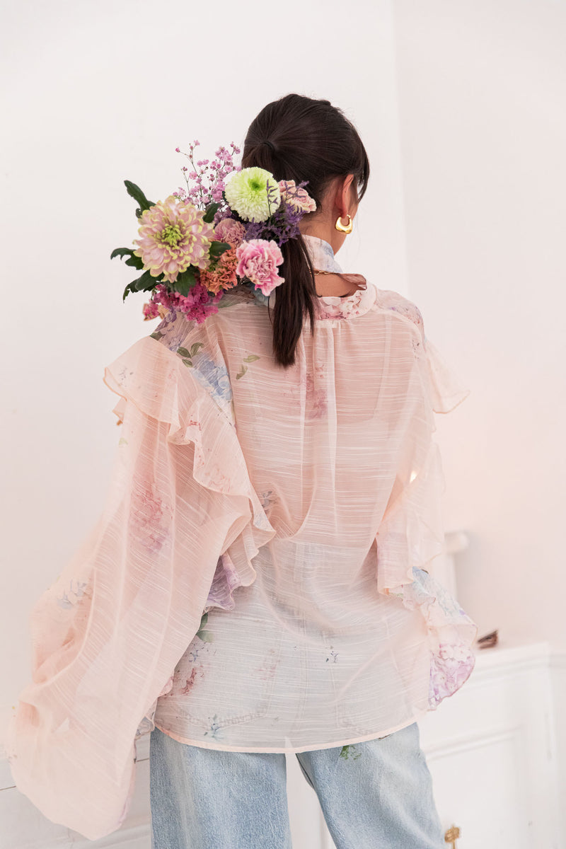JASMÉE Lilas - Blouse À Volants