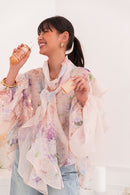 JASMÉE Lilas - Blouse À Volants