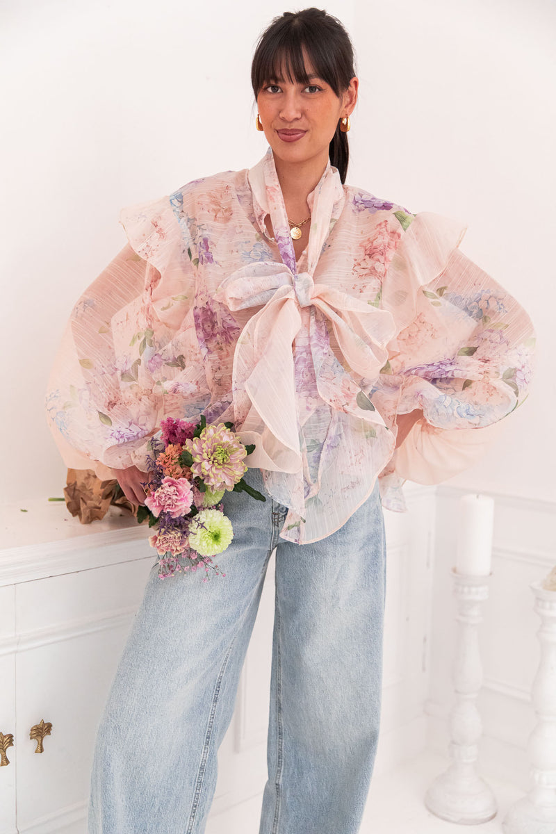 JASMÉE Lilas - Blouse À Volants
