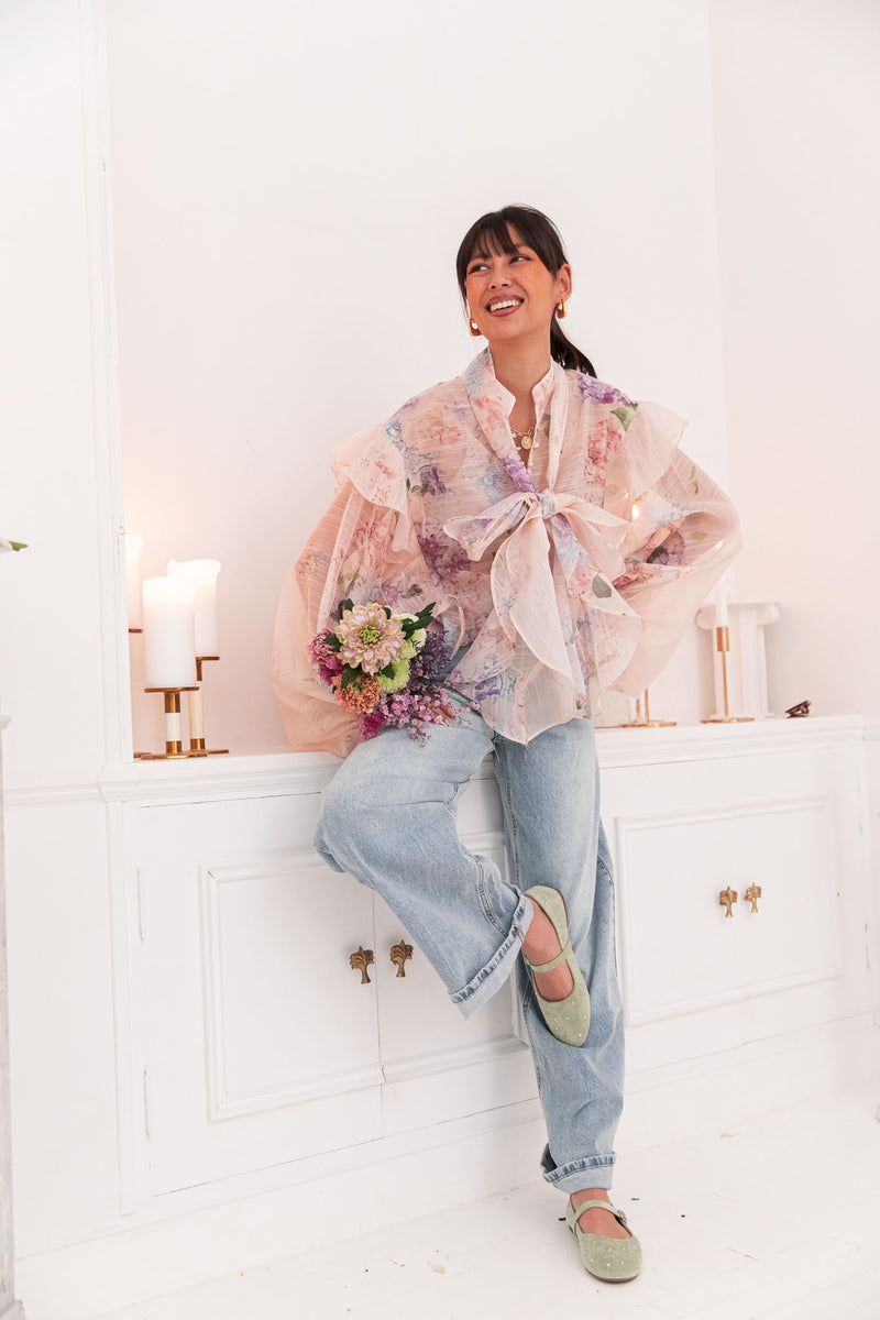 JASMÉE Lilas - Blouse À Volants