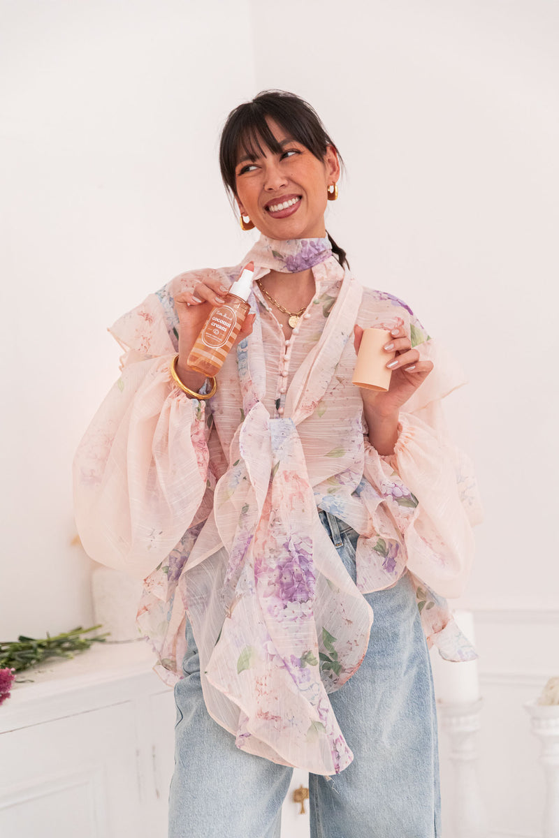 JASMÉE Lilas - Blouse À Volants