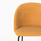 Karl - Set of 2 Chairs in Mustard Yellow Textured Fabric