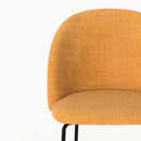 Lot de 2 chaises Karl en tissu texturé jaune moutarde