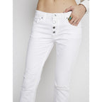 Berenice - White Straight-Leg Jeans 7/8