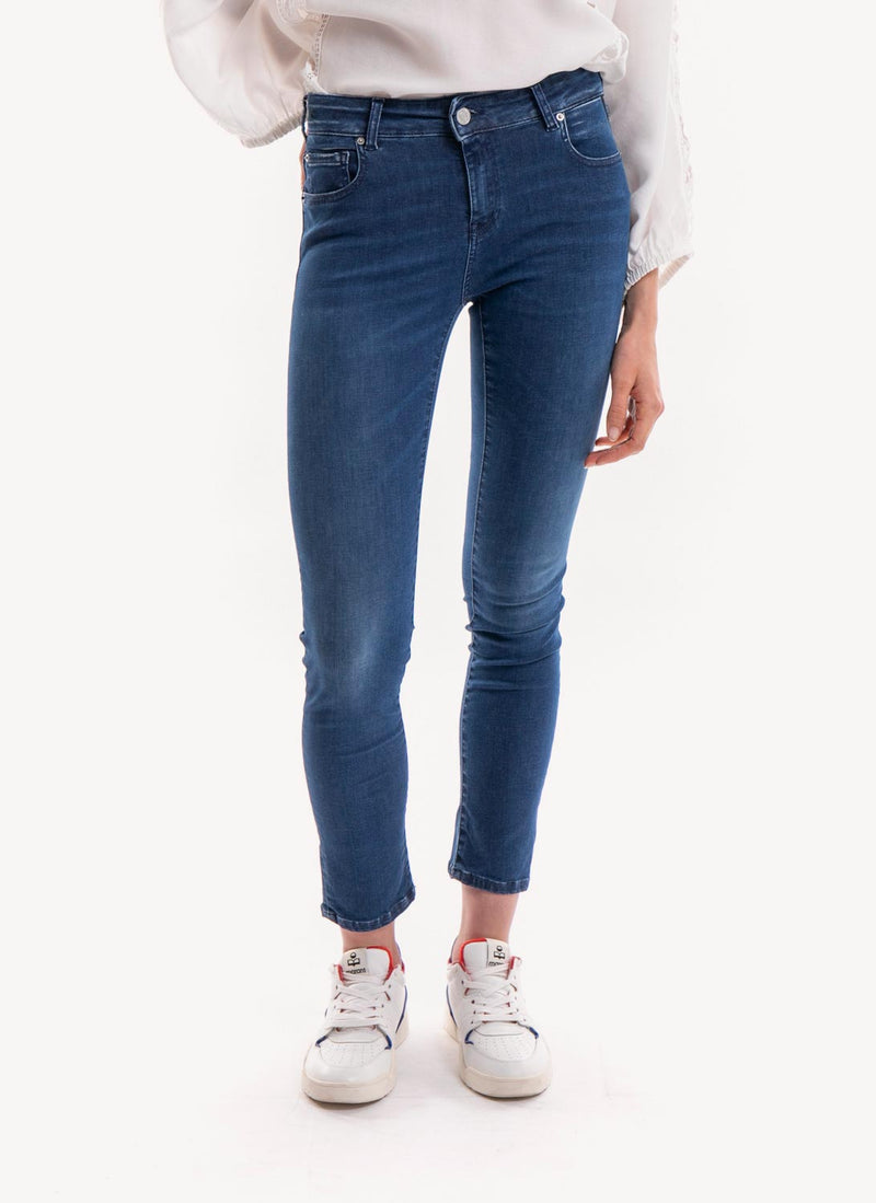 Replay - Jean Coupe Slim Faaby - Medium Blue - Femme