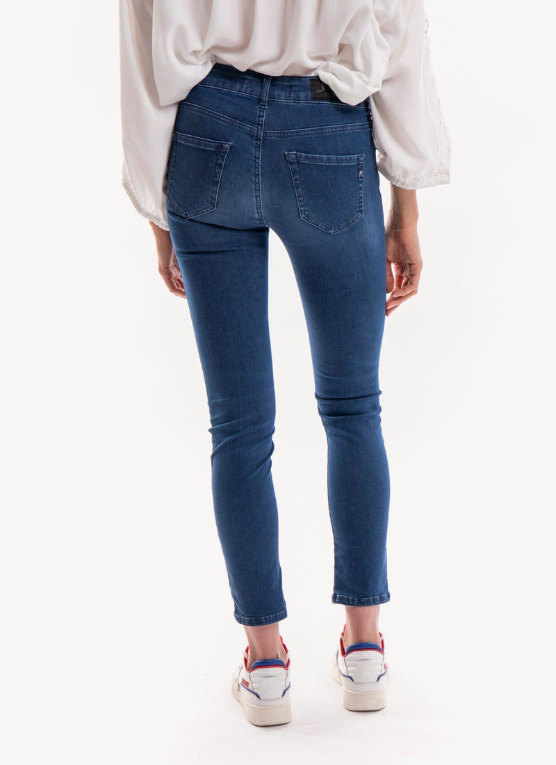 Replay - Jean Coupe Slim Faaby - Medium Blue - Femme