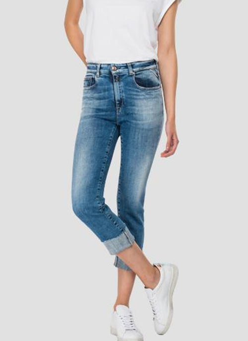 Replay - Jean Coupe Slim Faaby - Medium Blue - Femme