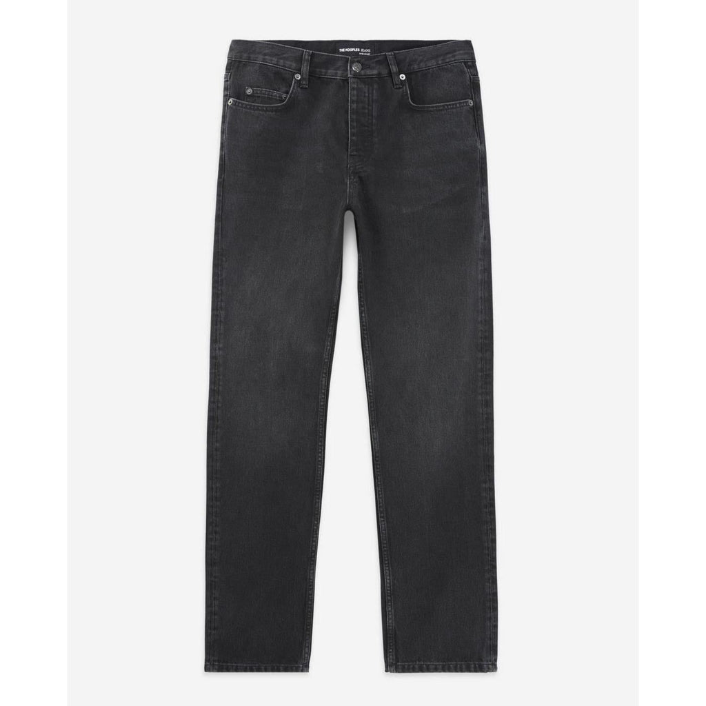 The Kooples - Jean Délavé Noir Coupe Droite Rétro - Homme