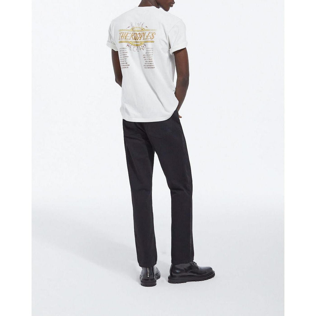 The Kooples - Jean Délavé Noir Coupe Droite Rétro - Homme