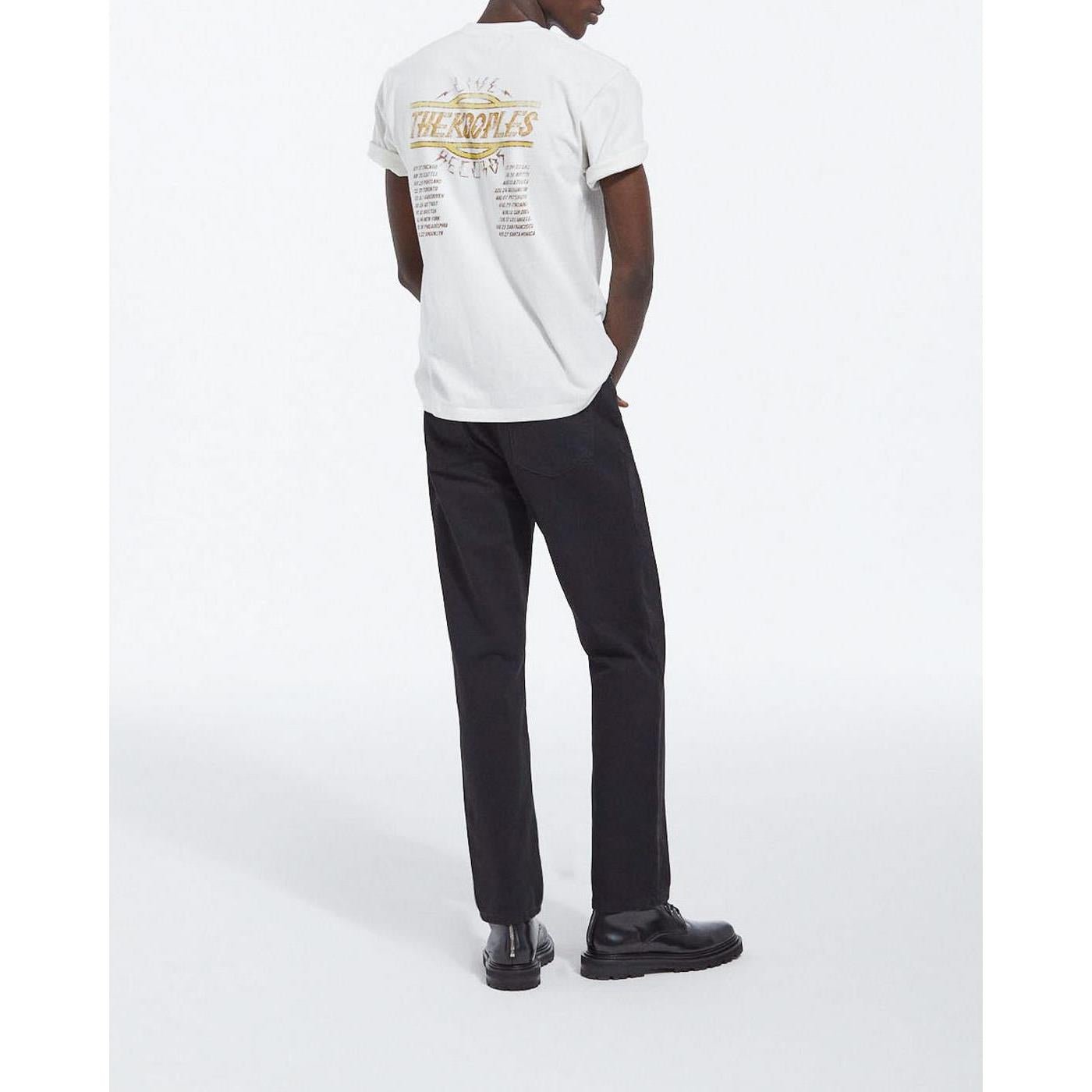 The Kooples - Jean Délavé Noir Coupe Droite Rétro - Homme