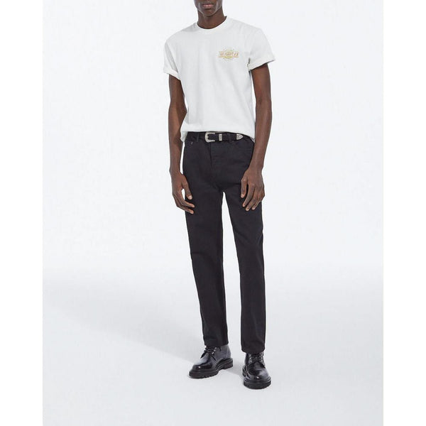 The Kooples - Jean Délavé Noir Coupe Droite Rétro - Homme