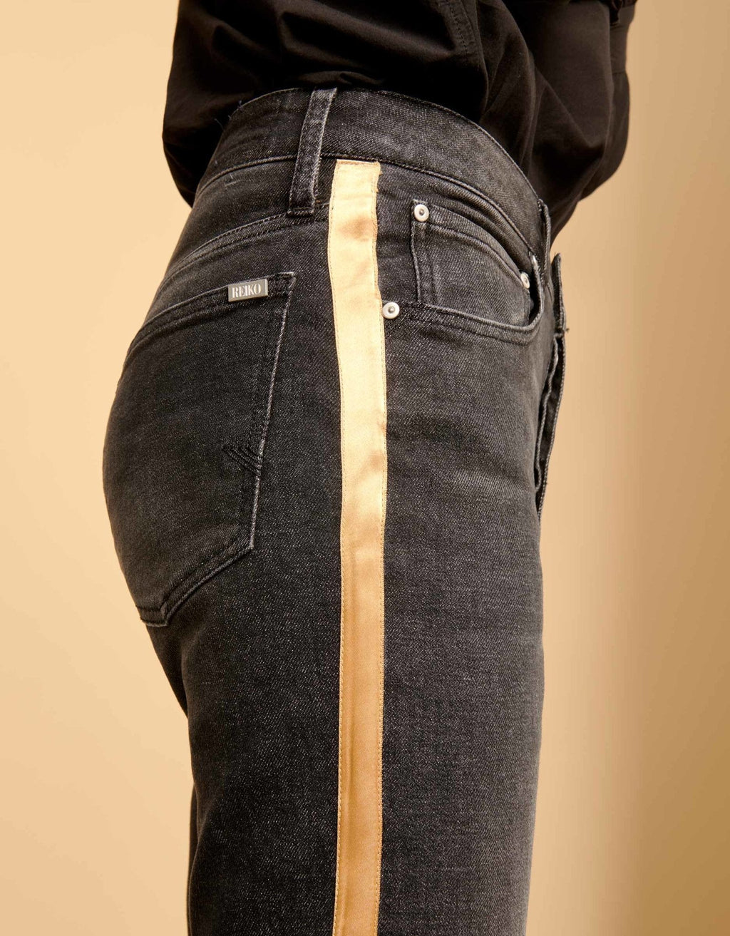 Jean Mom Harlem Herring - Gold Dnm Bl-15
